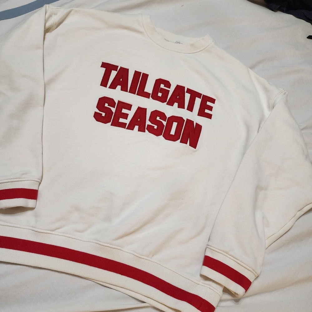 Anthropologie Beach Riot Tailgate Season‎ Cotton Sweatshirt Sweater Top Medium